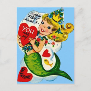 Carte de la Saint-Valentin Vintage Rétro Mignonne