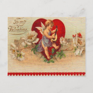 Carte de la Saint-Valentin vintage rétro victorien