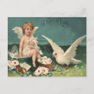Carte de la Saint-Valentin vintage rétro victorien