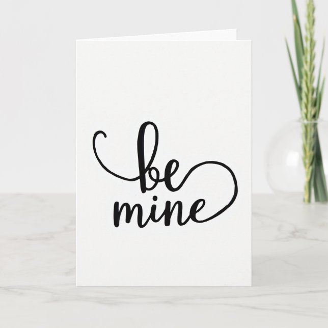 Carte de la Saint-Valentin White Be Mine (Devant)