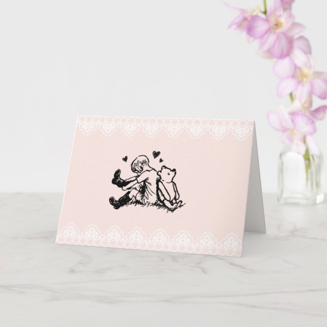 Carte de la Saint-Valentin Winnie l'Ourson (Orchidée)