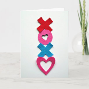 Carte de la Saint-Valentin Xoxo en forme de cœur