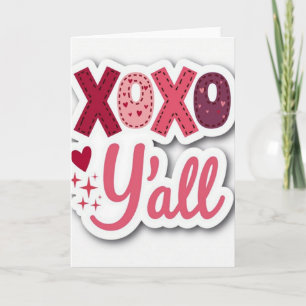 Carte de la Saint-Valentin Xoxo Yall Love