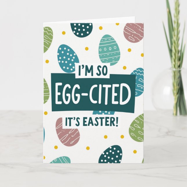 Carte de la saison de Pâques Eggcited (Devant)