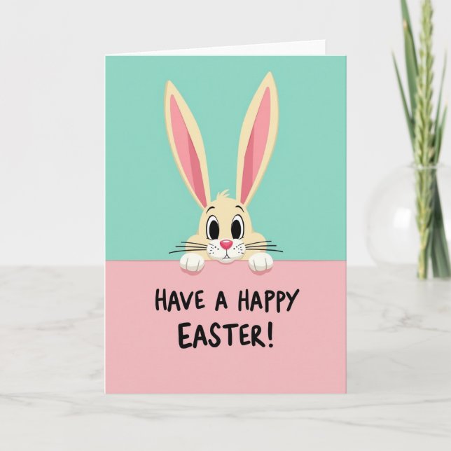Carte de la saison printanière de Bunny Peek (Devant)