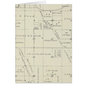 Carte de la section du comté de Tulare T22S R23E
