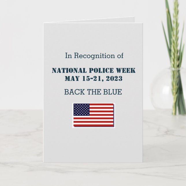 Carte de la Semaine nationale de la police 2023 (Devant)