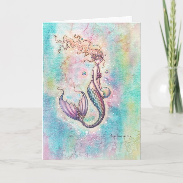 Carte de la sirène arc-en-ciel par Molly Harrison (Devant)