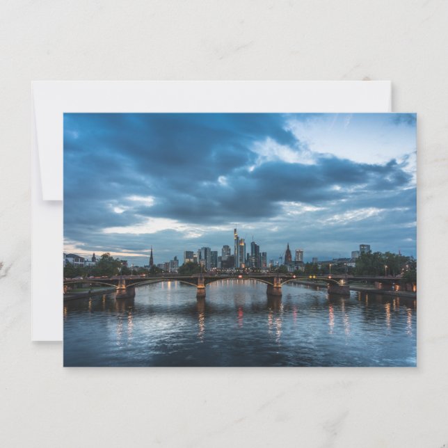 Carte de la skyline de Francfort Allemagne (Devant)