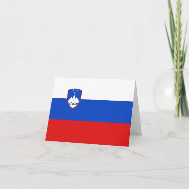 Carte de la Slovénie avec drapeau (Devant)