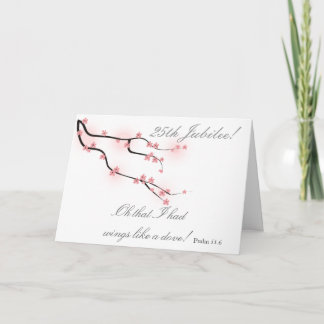 Carte de la soeur catholique "25e jubilé"
