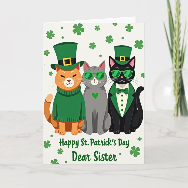 Carte de la sœur de St Patricks Cats (Devant)