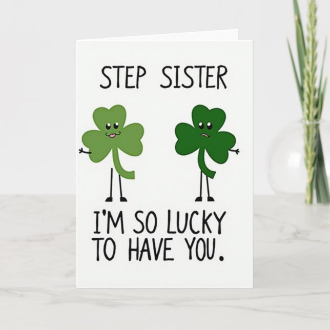 Carte de la sœur Shamrocks Chanceuse (Devant)