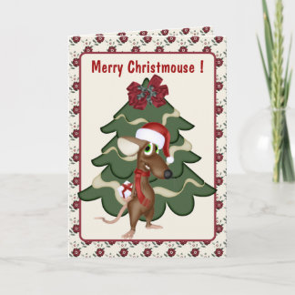 Carte de la souris Noël