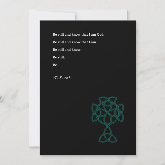 Carte de la St. Patrick avec croix celtique | Cita (Devant)
