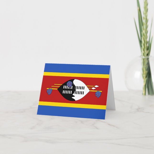 Carte de la Swaziland avec drapeau (Devant)