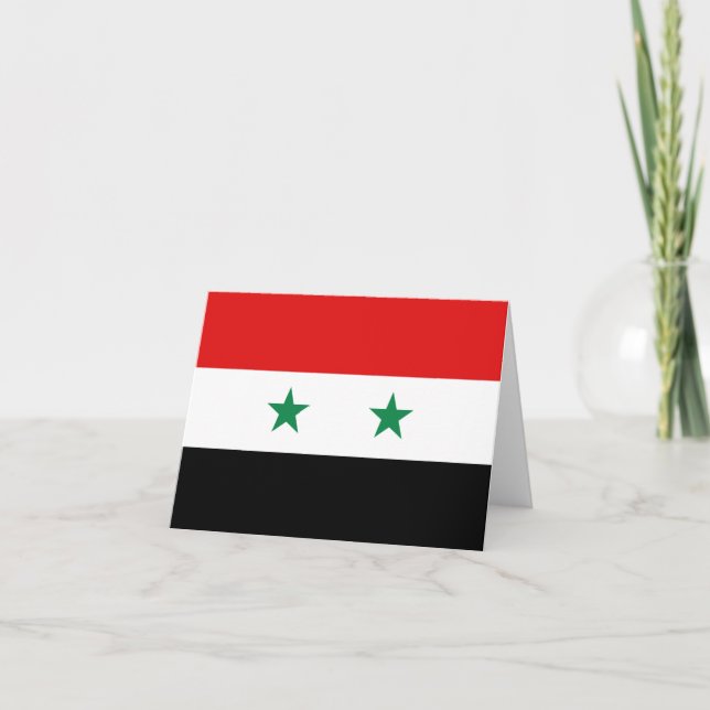 Carte de la Syrie avec drapeau (Devant)