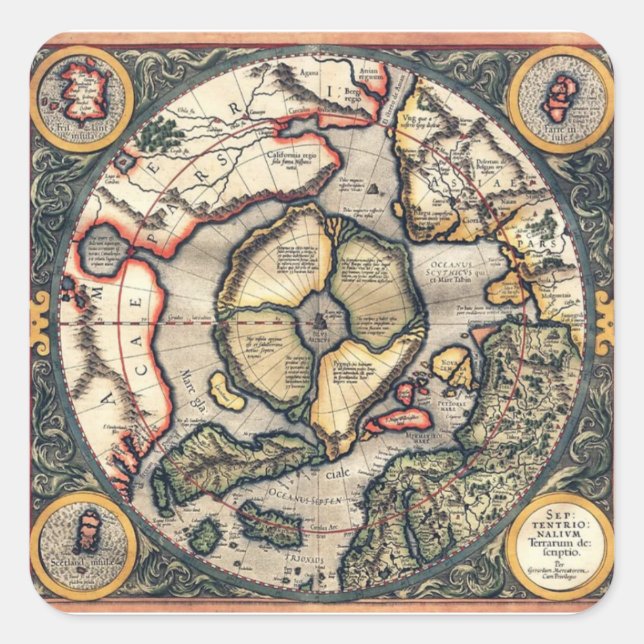 carte de la terre plate autocollants de pare-chocs (Devant)