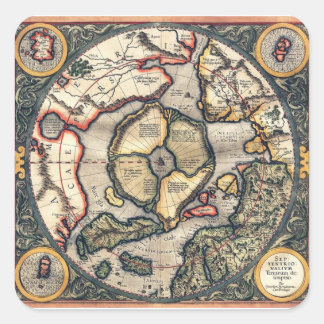 carte de la terre plate autocollants de pare-chocs