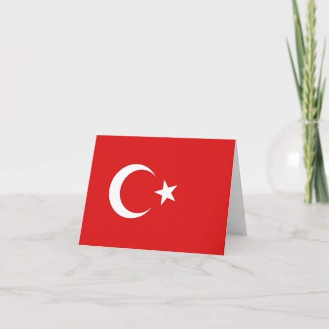 Carte de la Turquie avec drapeau (Devant)