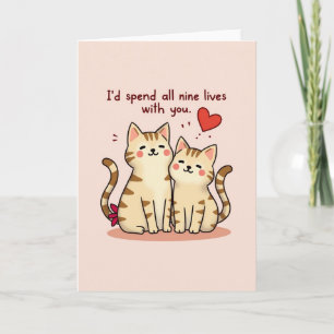 Carte de la vie de neuf chats d'amour