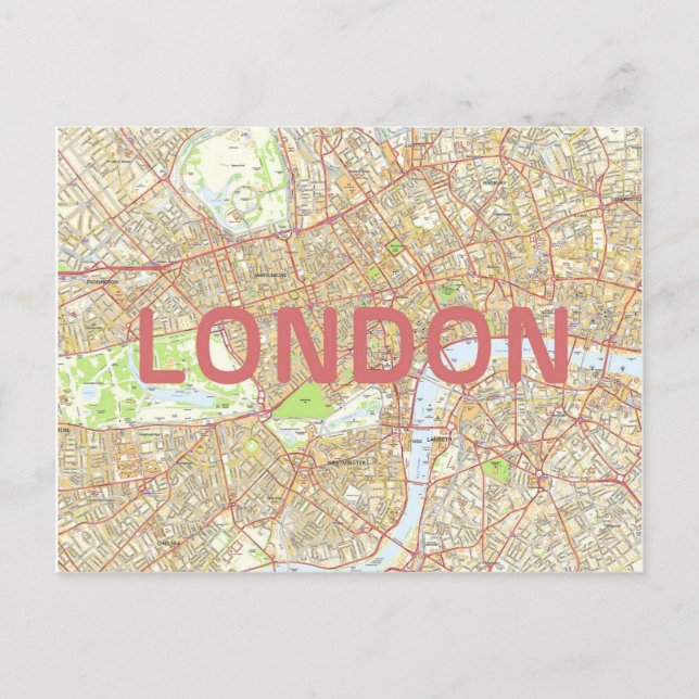CARTE DE LA VILLE CARTES POSTCARDS ♥ Londres (Devant)