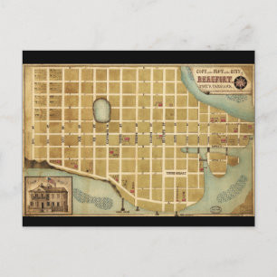 Carte de la ville de Beaufort Caroline du Sud (186