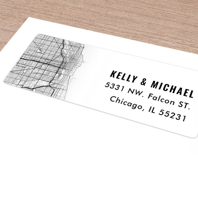 Carte de la ville de Chicago Thème | Étiquette de  (Créateur téléchargé)