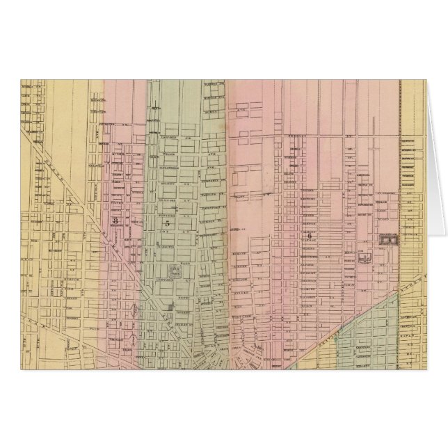 Carte de la ville de Detroit (Devant horizontal)