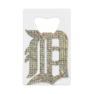 Carte de la ville de Détroit Vieux anglais D