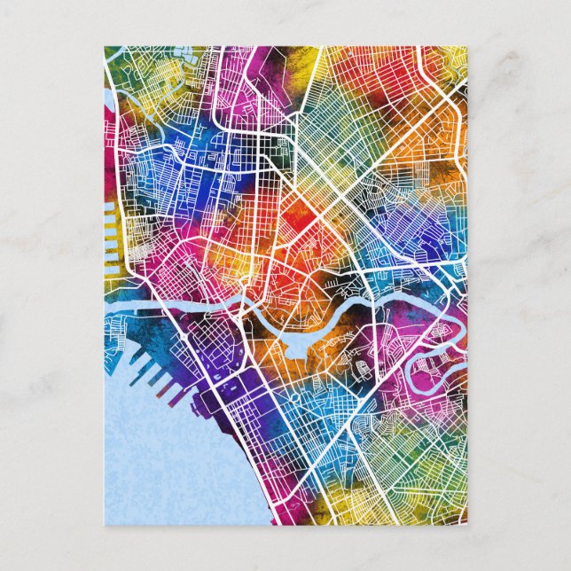 Carte de la ville de Manille aux Philippines (Devant)