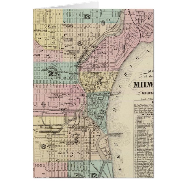 Carte de la ville de Milwaukee, Milwaukee Co (Devant)