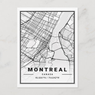 Carte de la ville de Montréal Québec