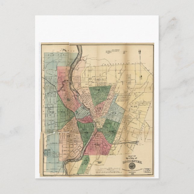Carte de la ville de Rochester New York (1879) (Devant)