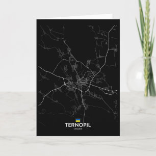 Carte de la ville de Ternopil Ukraine Souvenir de 