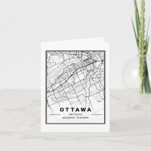 Carte de la ville de voyage Ottawa Ontario