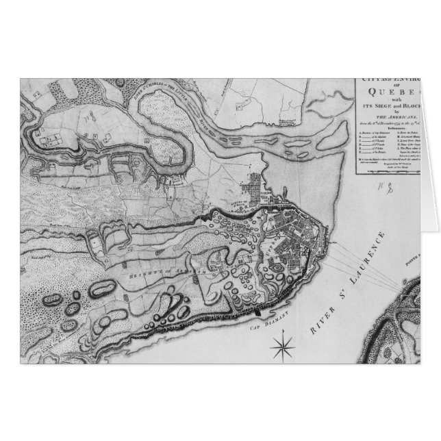 Carte de la ville et des environs du Québec (Devant horizontal)