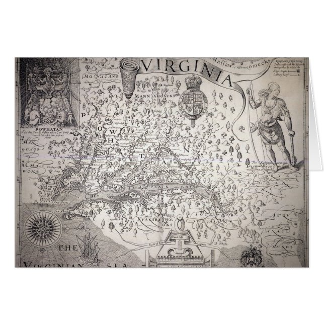 Carte de la Virginie, 1612 (Devant Horizontal)