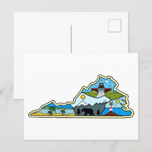 Carte de la Virginie Chesapeake Charlottesville Ly