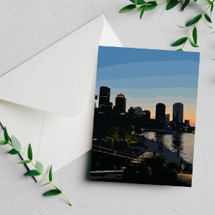 Carte de la vue sur la ville de Boston Seaport au 