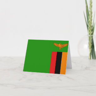 Carte de la Zambie avec drapeau
