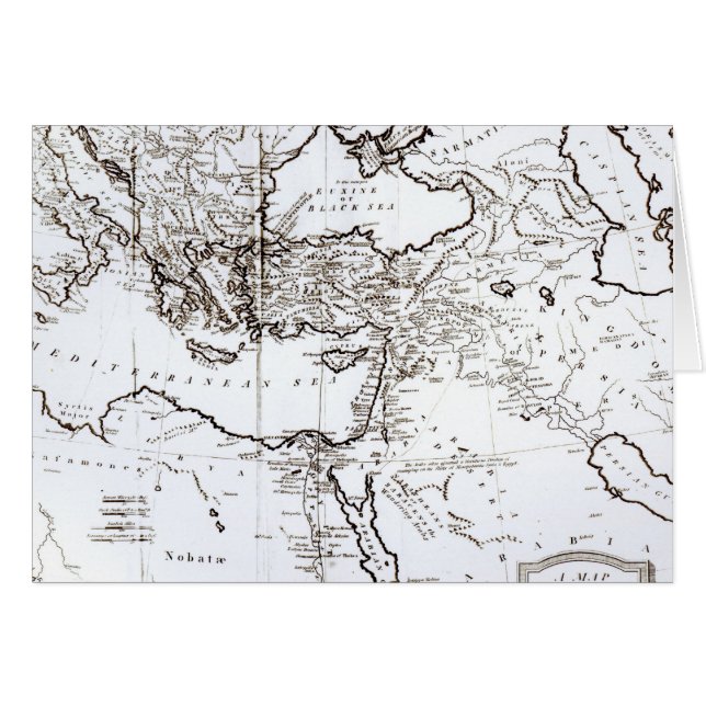 Carte de la zone orientale de l'empire romain (Devant horizontal)