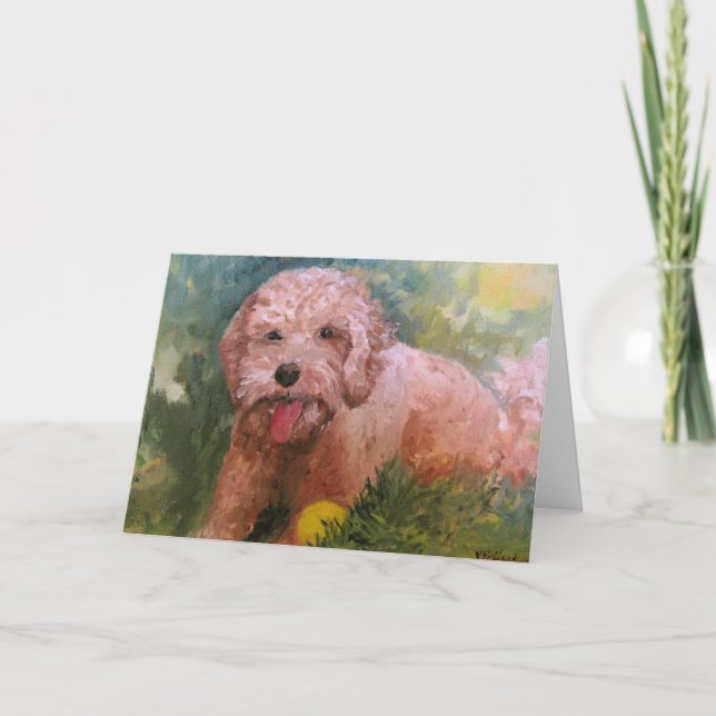 Carte de Labradoodle ou de Goldendoodle pour toute (Devant)