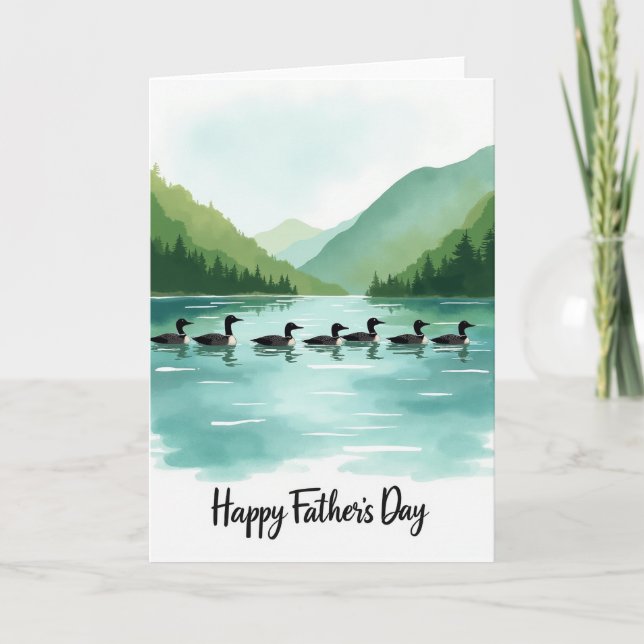 Carte de lac de la Fête des pères paisible (Devant)