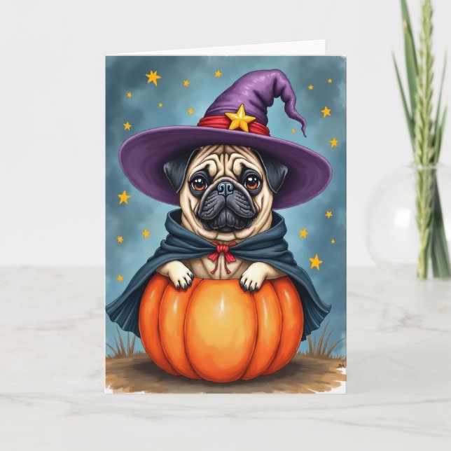 Carte de l'adorable Pug sorcier (Devant)