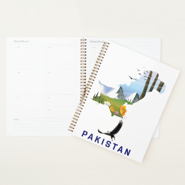 Carte de l'affiche de voyage au Pakistan (Devant avec enveloppe)