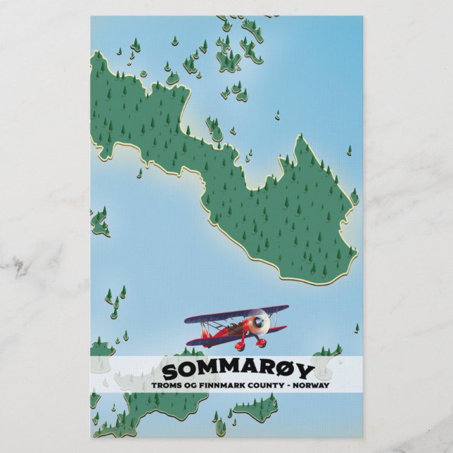 Carte de l'affiche de voyage de Sommarøy Norvège (Devant)