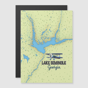 Carte de l'affiche du lac Seminole Géorgie