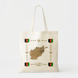 Carte de l'Afghanistan + sac drapeaux