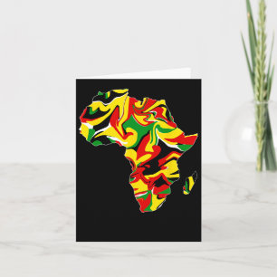 Carte de l'Afrique Vert Jaune Rouge Fière Africain